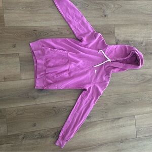 Nike Magenta Hoodie with White Jawstrings